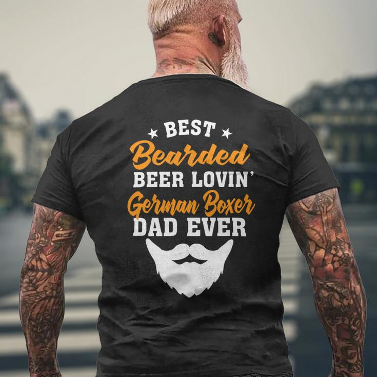 Beer Best Bearded Beer Lovin Rat Terrier Dad Funny Dog Lover Mens Back Print T-shirt Gifts for Old Men
