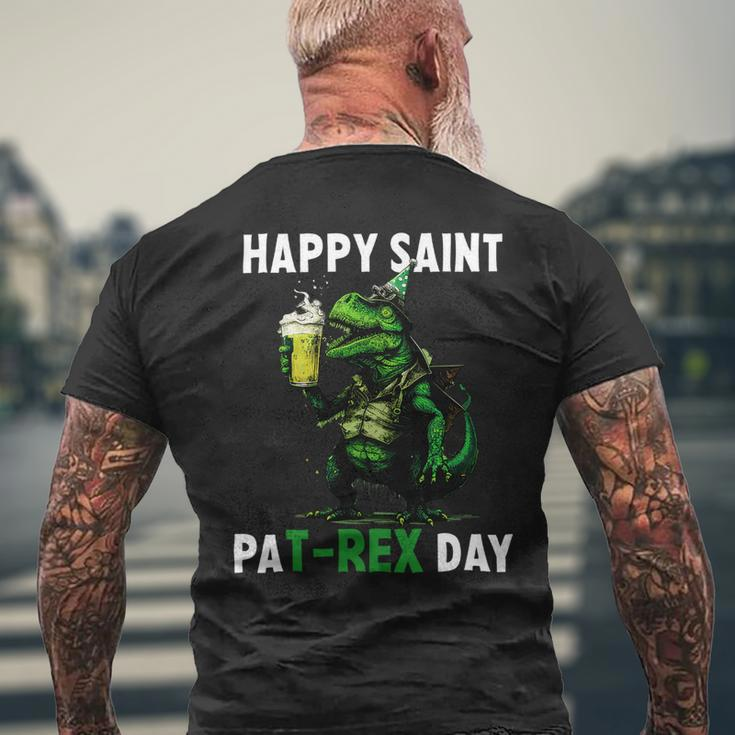 Beer Funny Beer Dinosaur St Patricks Day Shirt Happy St Pat Trex Mens Back Print T-shirt Gifts for Old Men