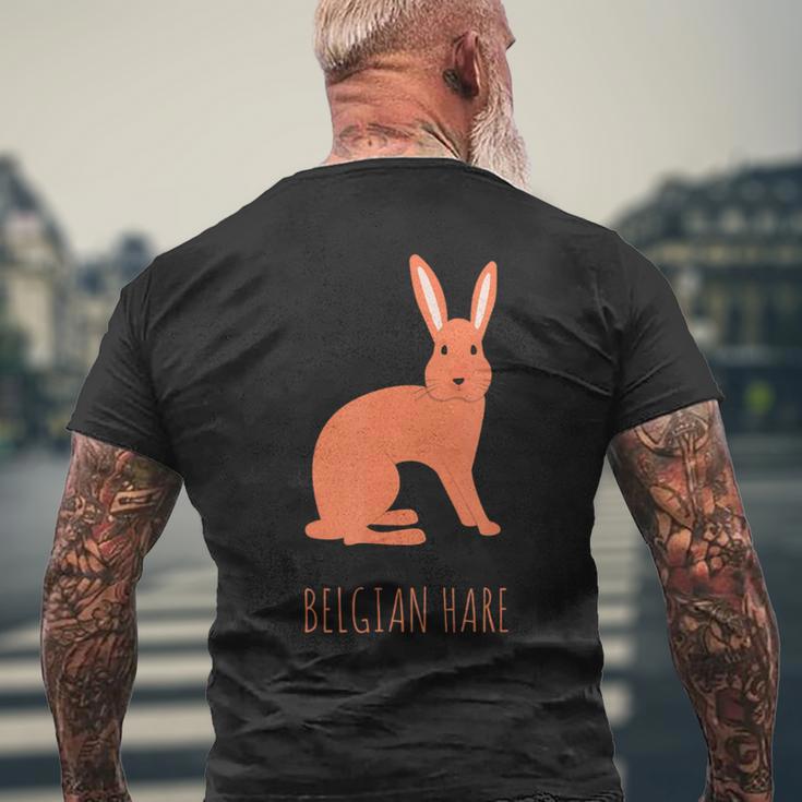 Belgian Hare Rabbit Stone Rabbits Bun Bunny Mens Back Print T-shirt Gifts for Old Men