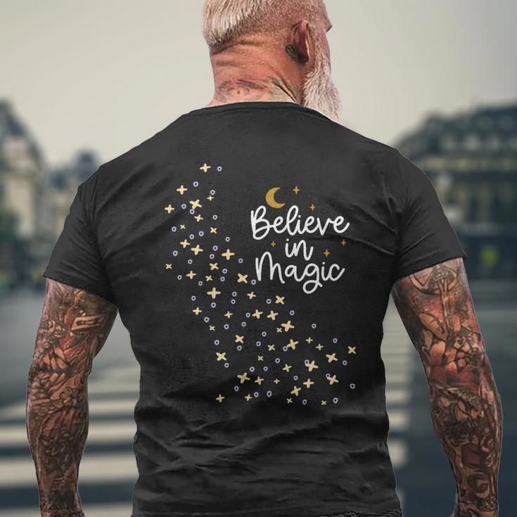 Believe In Magic With Moon And A River Of Stars Mens Back Print T-shirt Gifts for Old Men