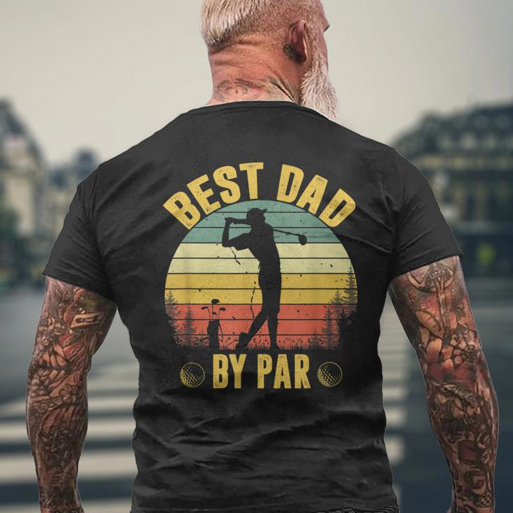 Best Dad By Par Fathers Day Golfing Men's Back Print T-shirt Gifts for Old Men