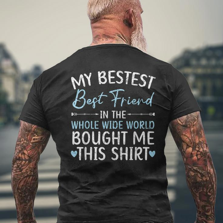 Best Friend Forever Friendship Bestie Bff Squad Men's Back Print T-shirt Gifts for Old Men