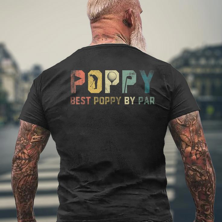 Best Poppy By Par Fathers Day Golf Golfer Men's Back Print T-shirt Gifts for Old Men