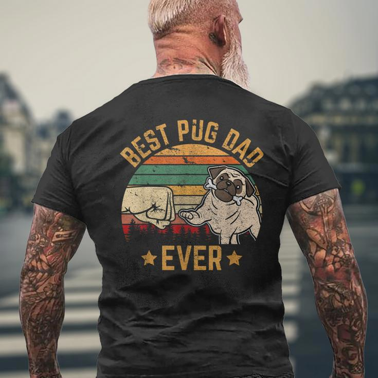 Best Pug Dad Ever Owner Lover Father Daddy Dog Men's Back Print T-shirt Gifts for Old Men