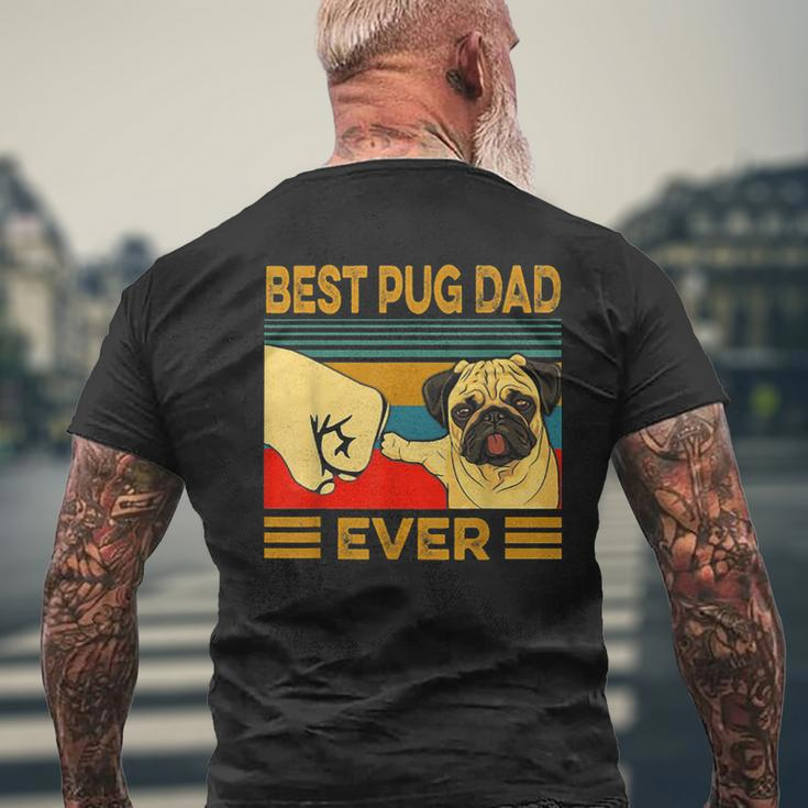 Best Pug Dad Ever Retro Vintage Men's Back Print T-shirt Gifts for Old Men