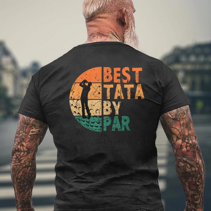 Best Tata By Par Golf Fathers Day Golfing Funny Mens Back Print T-shirt Gifts for Old Men