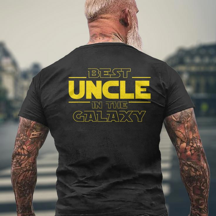 Best Uncle In The Galaxy Funny Uncle Gifts Mens Back Print T-shirt Gifts for Old Men