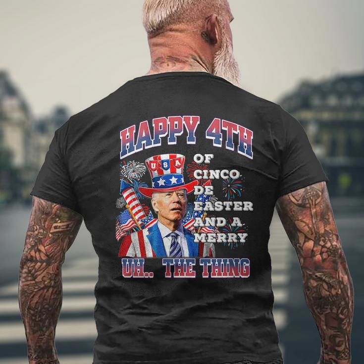 Biden Merry 4Th The Thing Confused Joe Biden 4Th Of July Mens Back Print T-shirt Gifts for Old Men