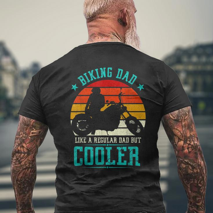 Biking Dad But Cooler Motorbike For Daddy Grandad Biker Mens Back Print T-shirt Gifts for Old Men