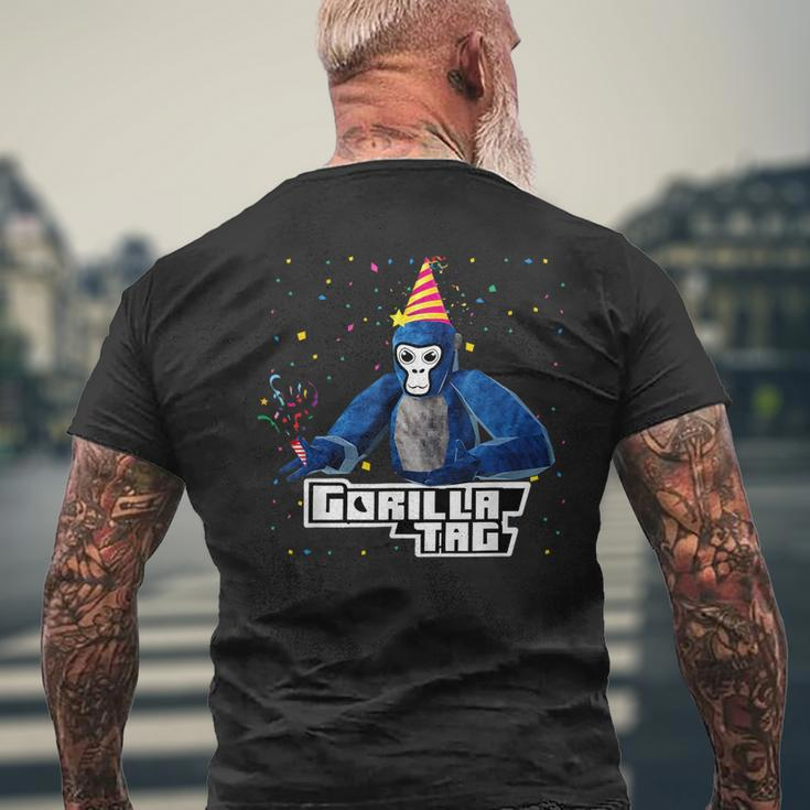 Birthday Boy Gorilla Tag Gorilla Tag Merch Monke Gift Mens Back Print T-shirt Gifts for Old Men