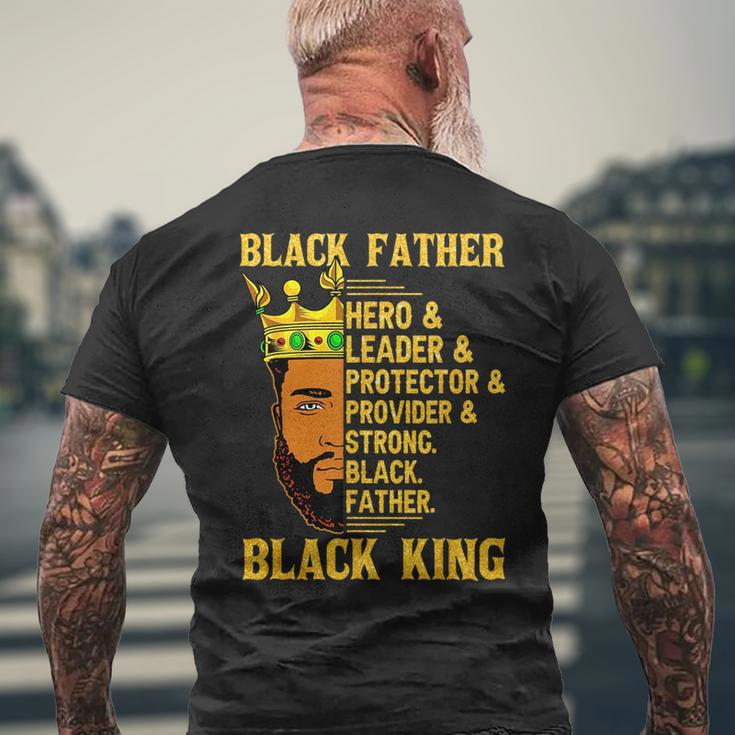 Black Father Junenth Black King Fathers Day Dad Papa Mens Back Print T-shirt Gifts for Old Men