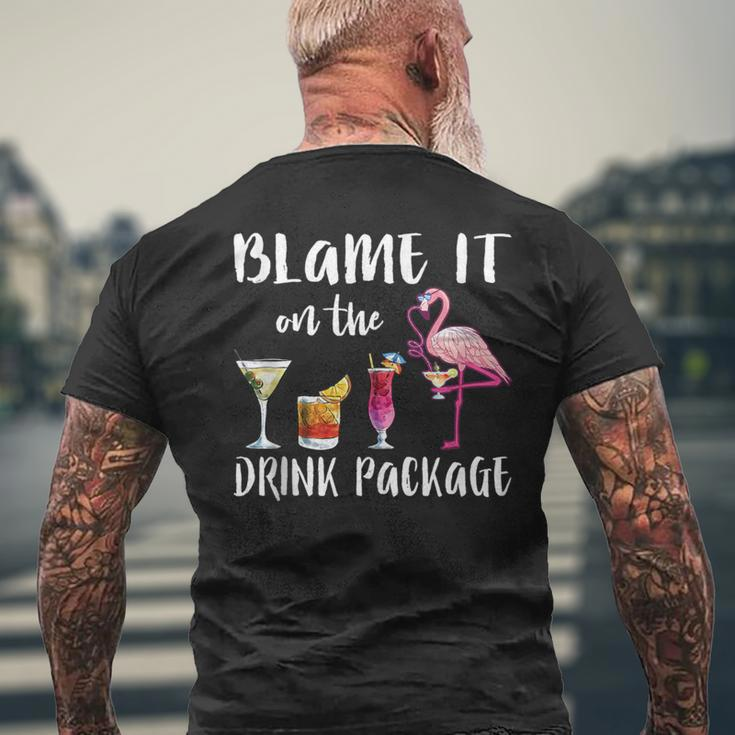 Blame It On The Drink Package Cruise Vacation Cruising Men's T-shirt Back Print Gifts for Old Men