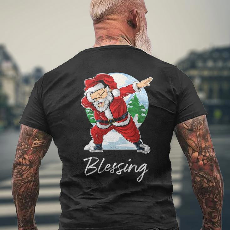 Blessing Name Gift Santa Blessing Mens Back Print T-shirt Gifts for Old Men