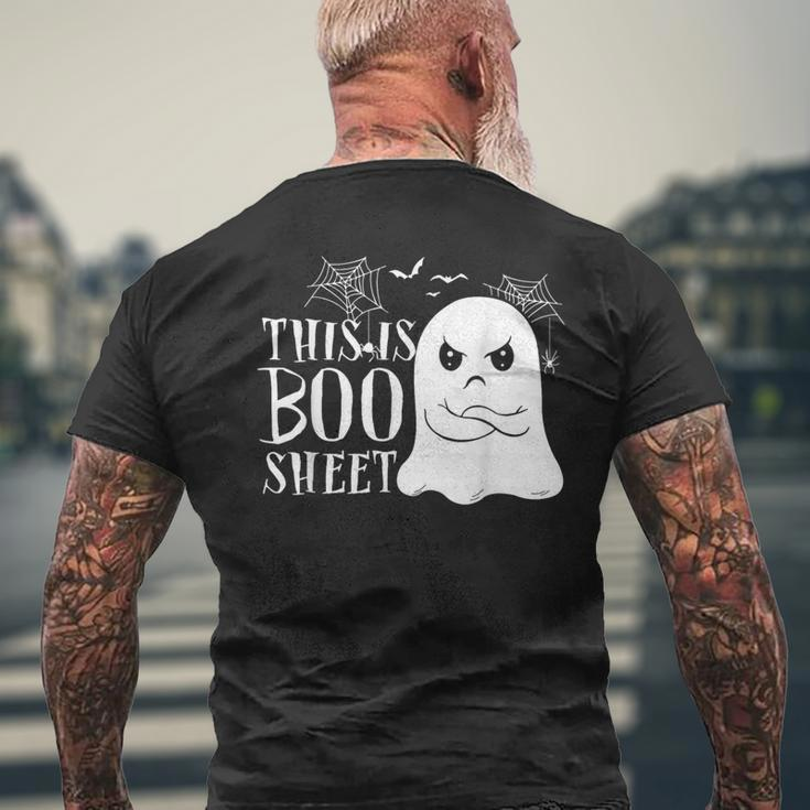 This Is Boo Sheet Ghost Retro Halloween Costume Men's T-shirt Back Print Gifts for Old Men