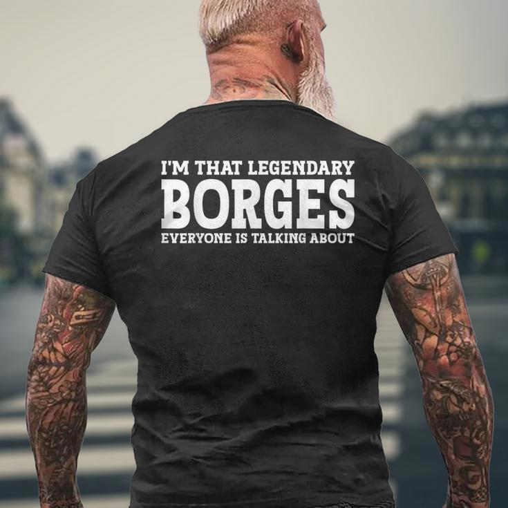 Borges Surname Team Family Last Name Borges Men's T-shirt Back Print Gifts for Old Men