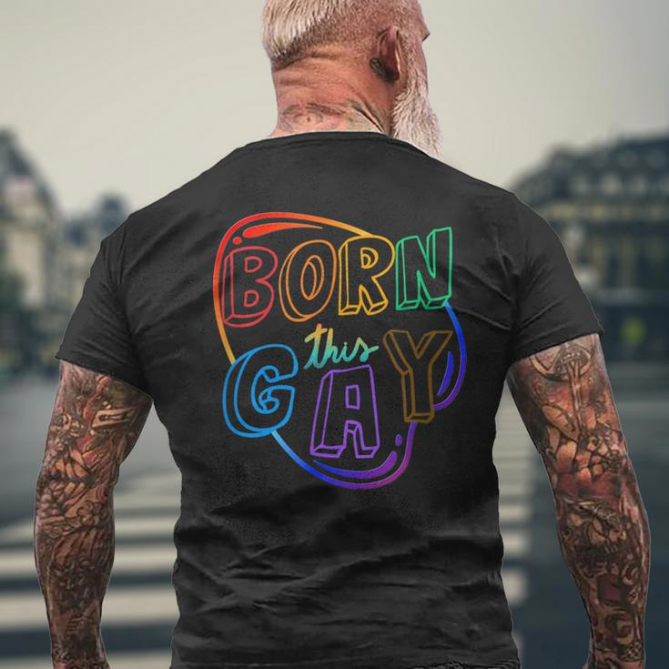 Born This Gay Mens Back Print T-shirt Gifts for Old Men