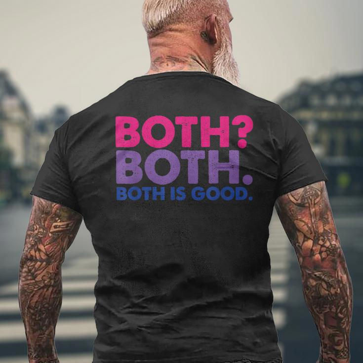 Both Both Both Is Good Funny Pride Month Bisexual Mens Back Print T-shirt Gifts for Old Men
