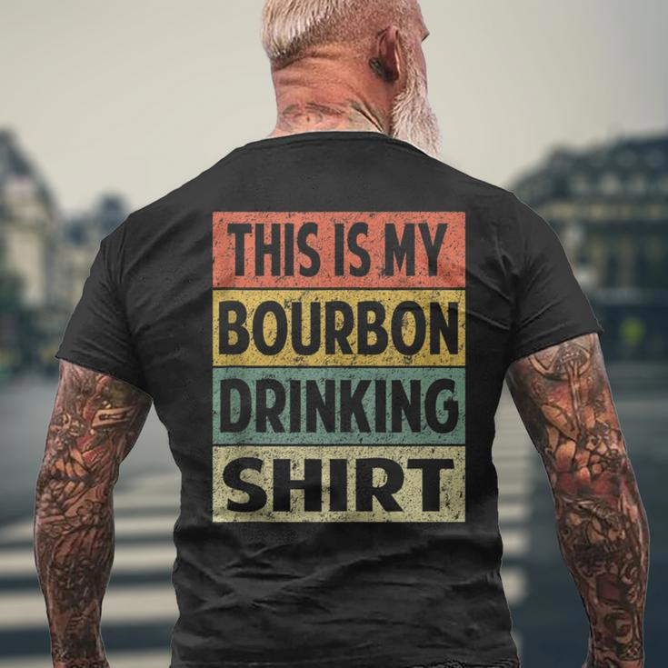 Bourbon Funny Alcohol Drinking Retro Bourbon Mens Back Print T-shirt Gifts for Old Men