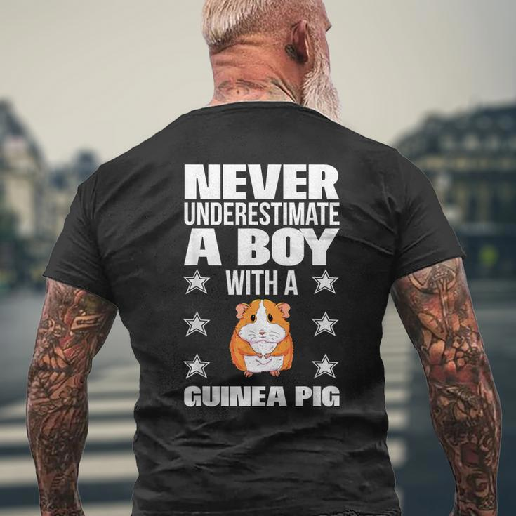 Boys Never Underestimate A Boy With A Guinea Pig Men's T-shirt Back Print Gifts for Old Men