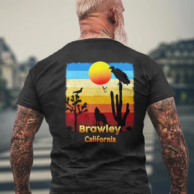 Brawley California Coyote Sunset Ca Desert Men's T-shirt Back Print Gifts for Old Men