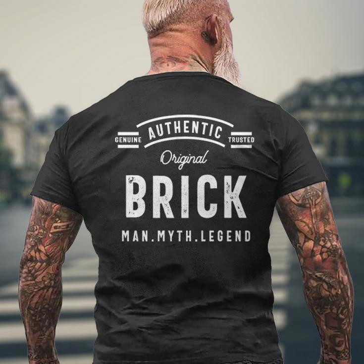 Brick Name Gift Authentic Brick Mens Back Print T-shirt Gifts for Old Men
