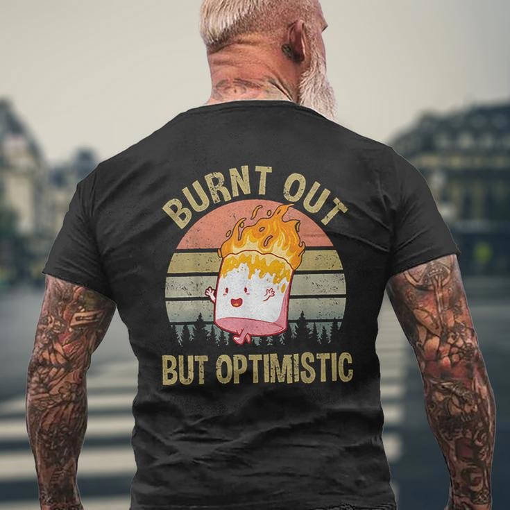 Burnt Out But Optimistic - Retro Vintage Sunset Mens Back Print T-shirt Gifts for Old Men