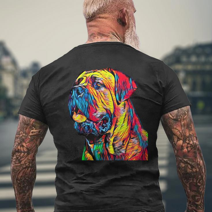 Cane Corso Italian Mastiff Dog Head Mens Back Print T-shirt Gifts for Old Men
