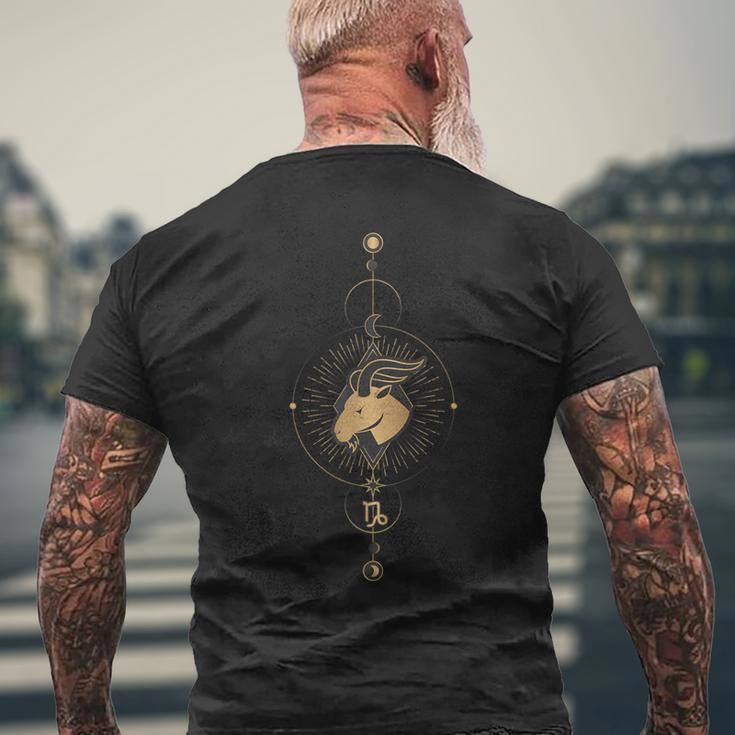 Capricorn Zodiac Symbol Cosmic Cool Astrology Lover Men's T-shirt Back Print Gifts for Old Men