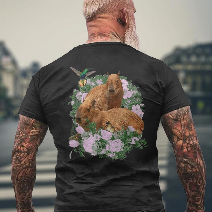Capybara Lover Cute Capibara Rodent Animal Lover Mens Back Print T-shirt Gifts for Old Men