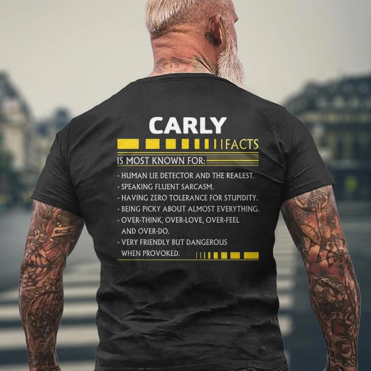 Carly Name Gift Carly Facts Mens Back Print T-shirt Gifts for Old Men