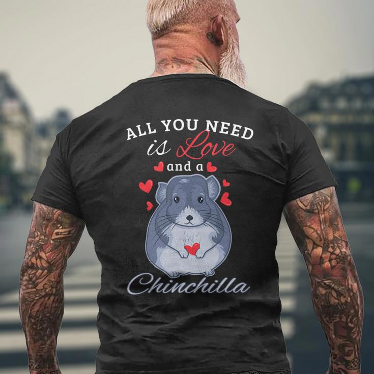 Chinchilla Gift Funny Cute Pet Animal Lover Owner Love Mens Back Print T-shirt Gifts for Old Men
