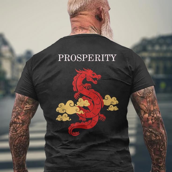 Chinese Dragon For Dragon Culture Lovers Prosperity Gift Mens Back Print T-shirt Gifts for Old Men