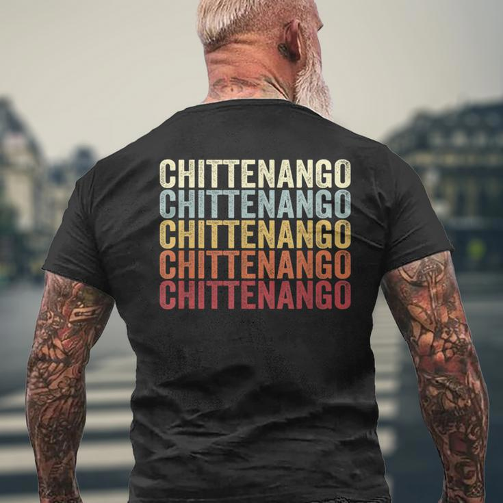 Chittenango New York Chittenango Ny Retro Vintage Text Men's T-shirt Back Print Gifts for Old Men