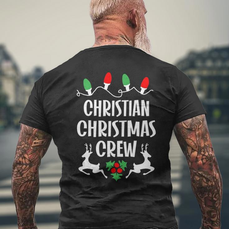 Christian Name Gift Christmas Crew Christian Mens Back Print T-shirt Gifts for Old Men