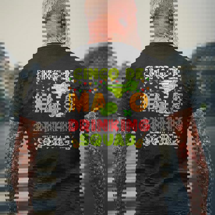 Cinco De Mayo Drinking Squad Cinco De Mayo Fiesta Party Mens Back Print T-shirt Gifts for Old Men