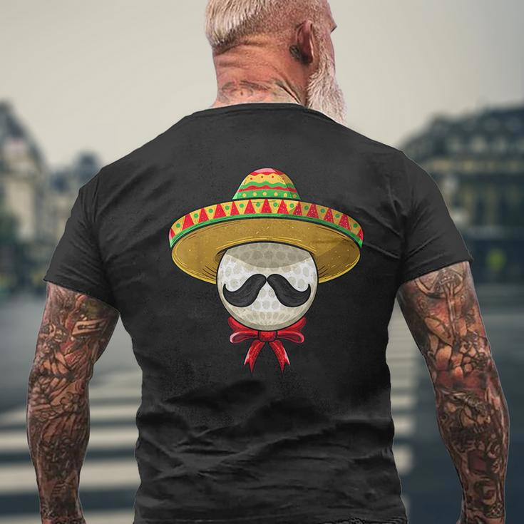 Cinco De Mayo | Golf Mexican Sombrero Cinco De Mayo Funny Gifts Mens Back Print T-shirt Gifts for Old Men