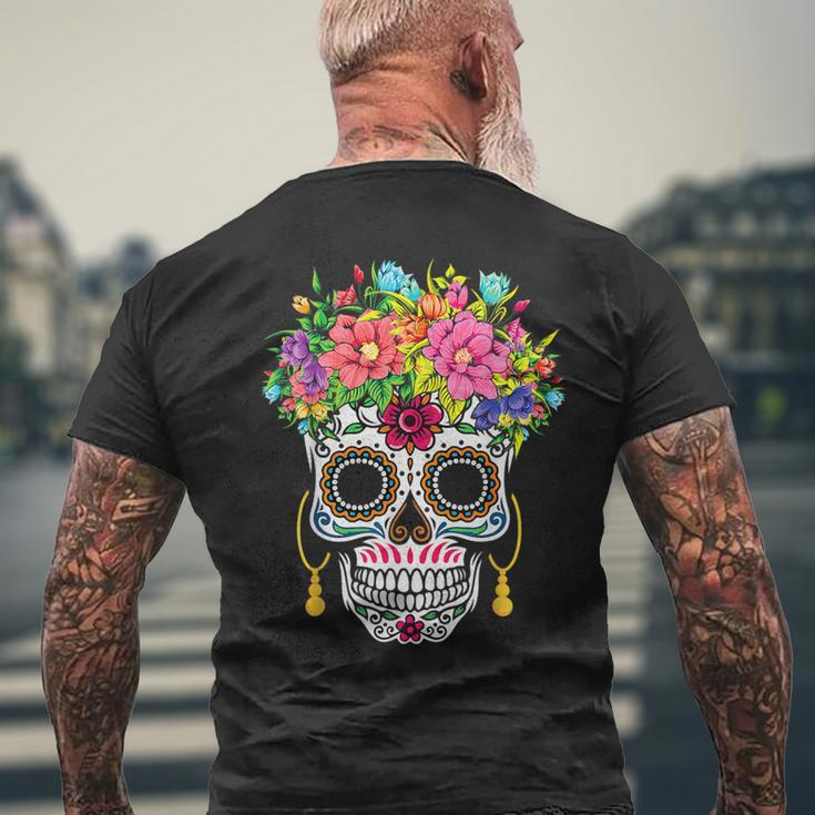 Cinco De Mayo Sugar Skull Dia De Los Muertos Day Of Dead Men's T-shirt Back Print Gifts for Old Men