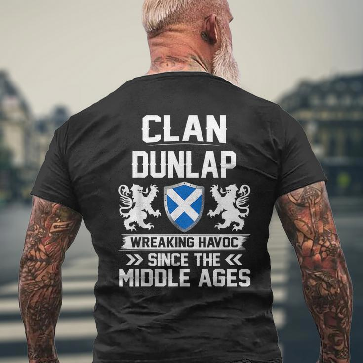 Clan Dunlap Scottish Family Clan Scotland Wreaking Havoc T18 Mens Back Print T-shirt Gifts for Old Men
