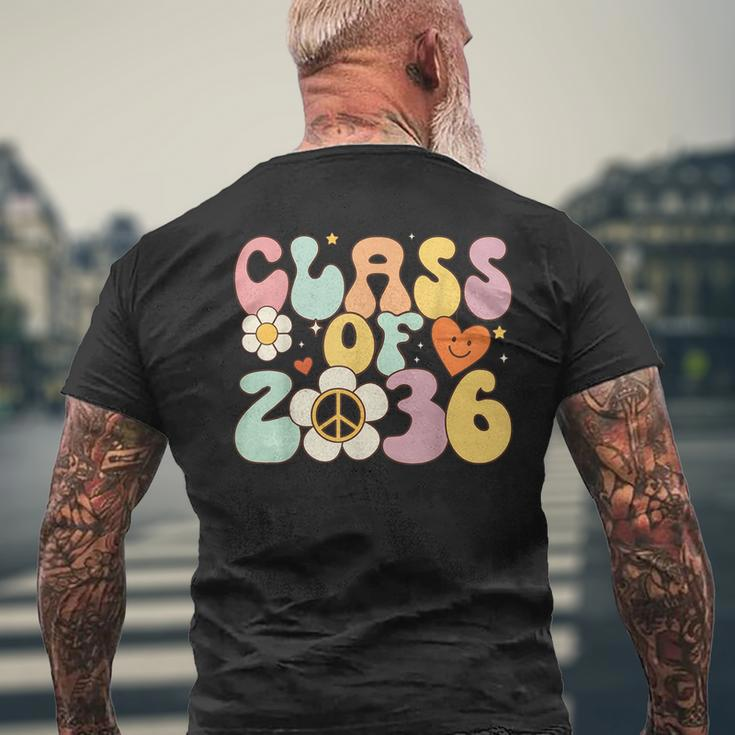 Class Of 2036 Hippie Peace Grow Me Kindergarten To Graduate Mens Back Print T-shirt Gifts for Old Men