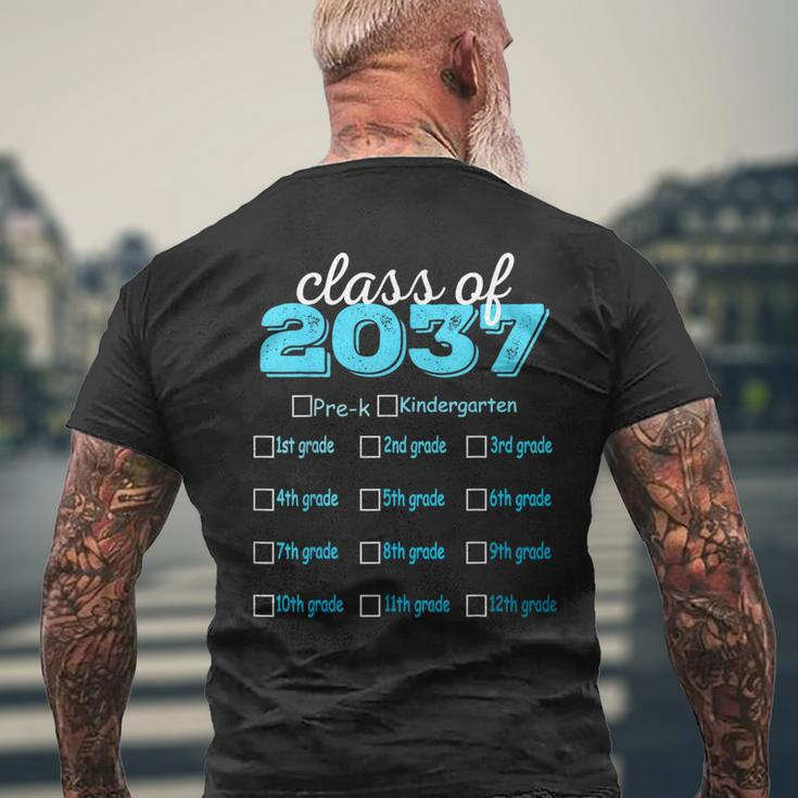 Class Of 2037 Grow With Me Hello Preschool First Day Prek Mens Back Print T-shirt Gifts for Old Men