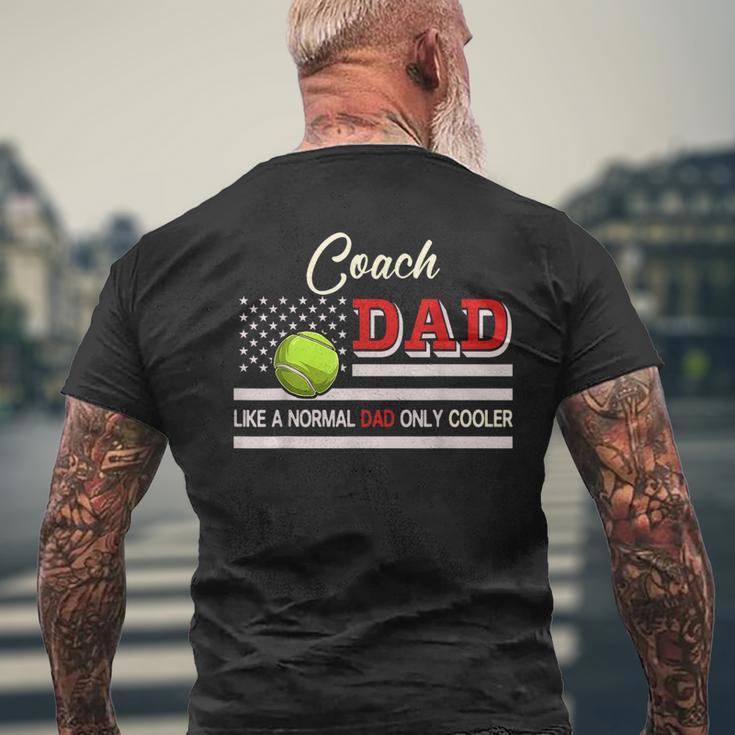 Coach Dad Normal Dad Only Cooler Costume Tennis Player Mens Back Print T-shirt Gifts for Old Men