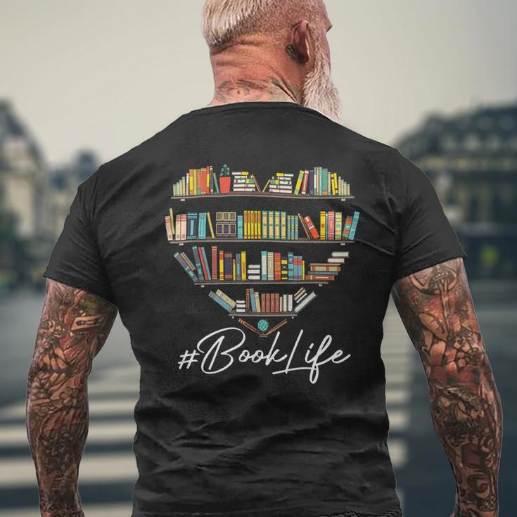 Cool Books Reading Men Women Book Lover Literacy Librarian Mens Back Print T-shirt Gifts for Old Men