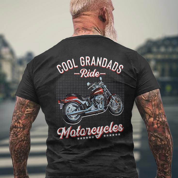 Cool Grandads Ride Motorcycles Grandad Biker Motorbike Mens Back Print T-shirt Gifts for Old Men
