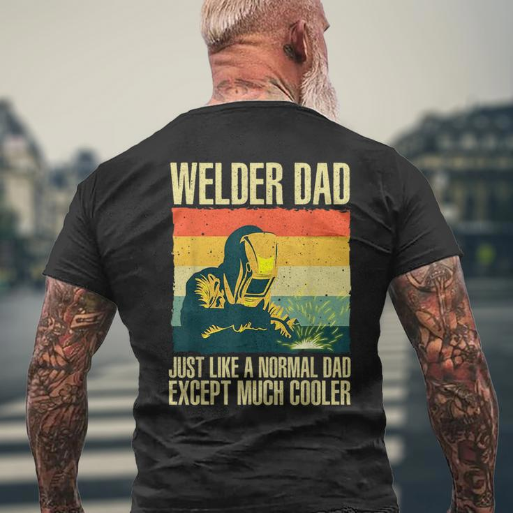 Cool Welding For Men Dad Ironworker Welder Pipefitter Worker Mens Back Print T-shirt Gifts for Old Men