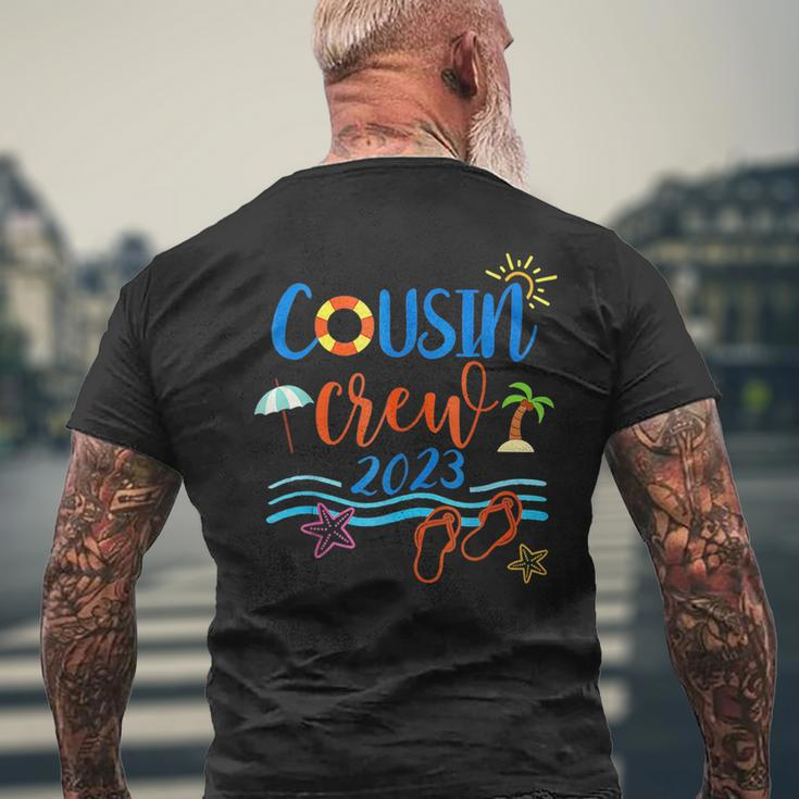 Cousin Crew 2023 Beach Vacation Matching Summer Family Trip Mens Back Print T-shirt Gifts for Old Men