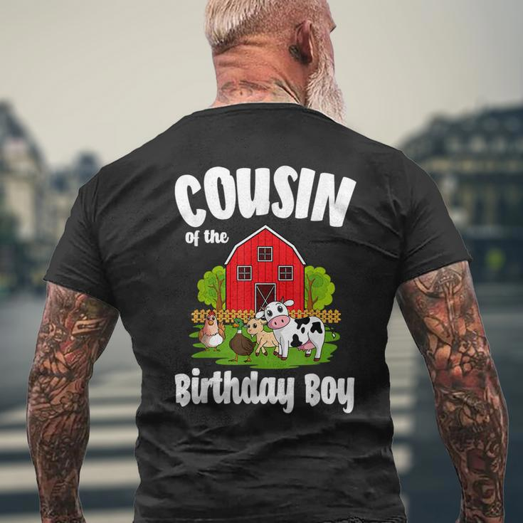 Cousin Of The Birthday Boy Farm Animal Bday Party Mens Back Print T-shirt Gifts for Old Men