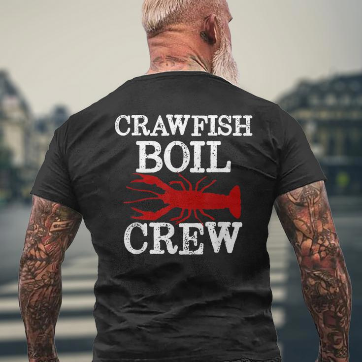 Crawfish Boil Crew Party Group Matching Crayfish New Orleans Mens Back Print T-shirt Gifts for Old Men