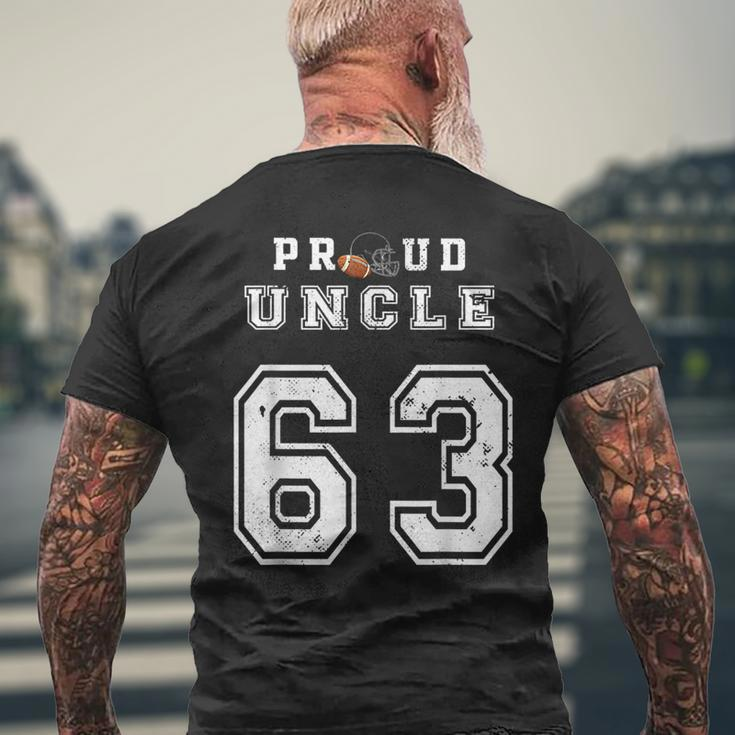 Custom Proud Football Uncle Number 63 Personalized For Men Mens Back Print T-shirt Gifts for Old Men