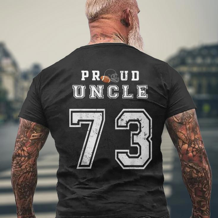Custom Proud Football Uncle Number 73 Personalized For Men Mens Back Print T-shirt Gifts for Old Men