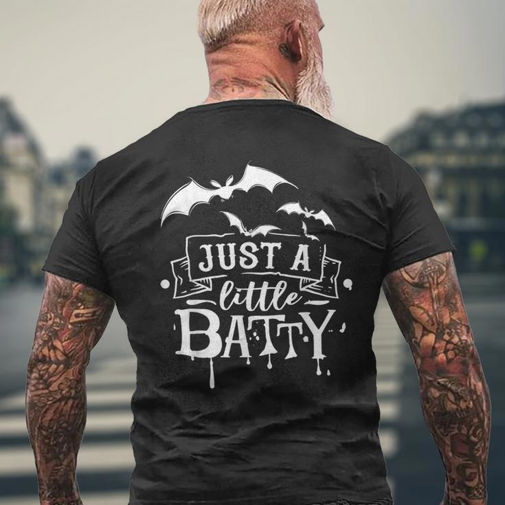 Cute And Creepy Halloween Just A Little Batty Witch Lover Men's T-shirt Back Print Gifts for Old Men